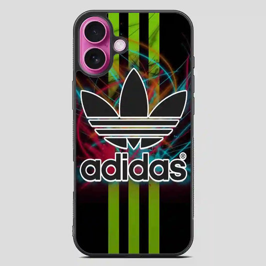 Adidas Logo Art Green iPhone 16 Plus Case