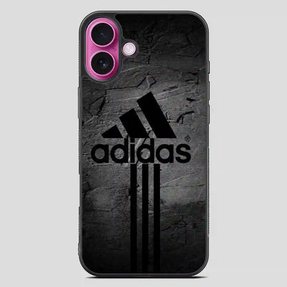 Adidas Logo Black iPhone 16 Plus Case