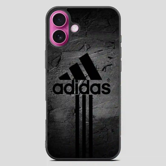 Adidas Logo Black iPhone 16 Plus Case