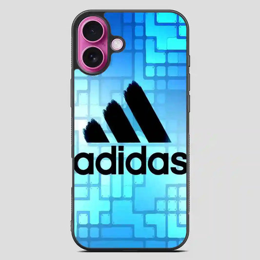 Adidas Logo Blue iPhone 16 Plus Case