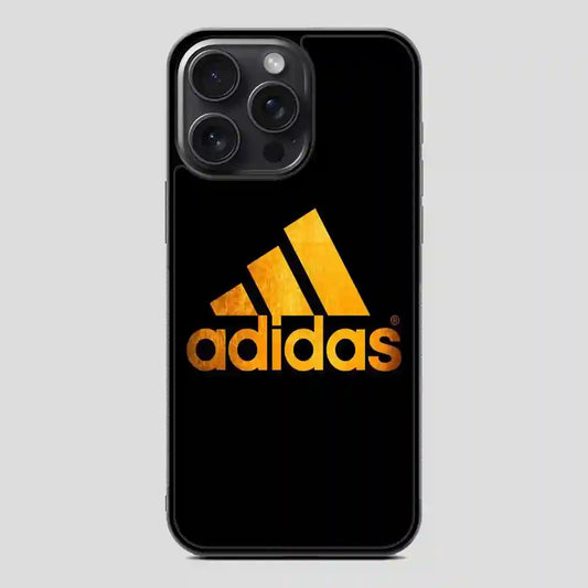 Adidas Logo Gpld Black iPhone 15 Pro Case