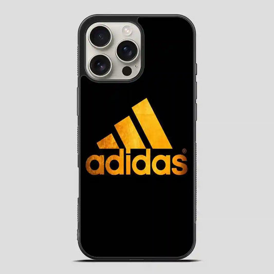 Adidas Logo Gpld Black iPhone 16 Pro Max Case