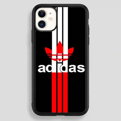 Adidas Logo Read Black Simple iPhone 12 Case