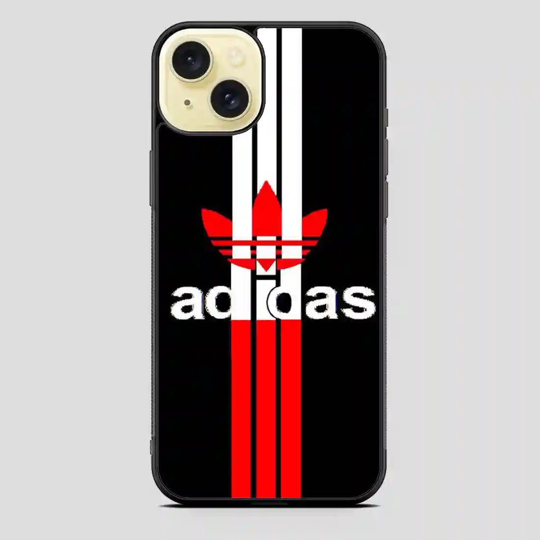 Adidas Logo Read Black Simple iPhone 15 Plus Case