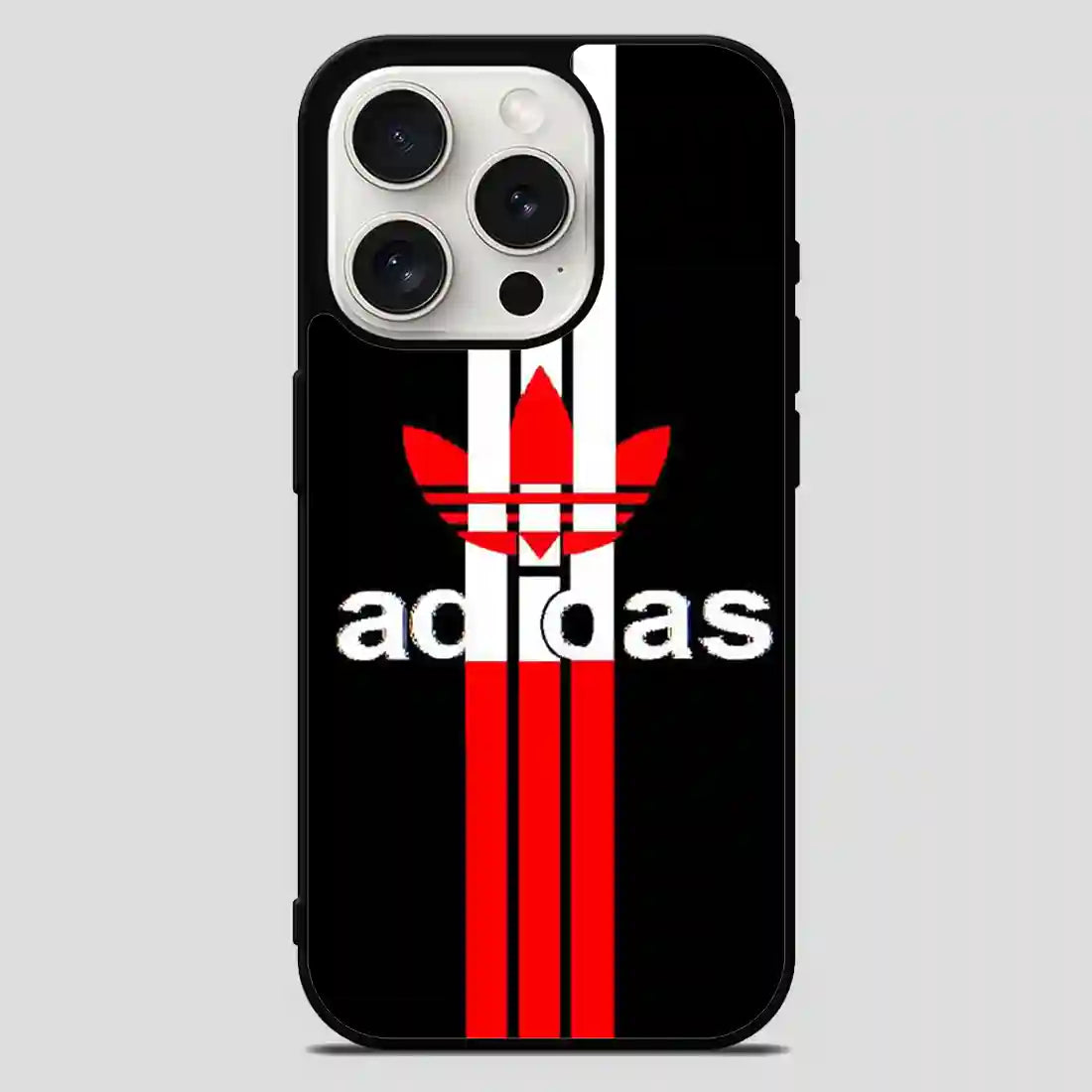 Adidas Logo Read Black Simple iPhone 15 Pro Max Case