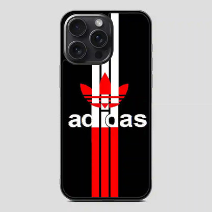 Adidas Logo Read Black Simple iPhone 15 Pro Case