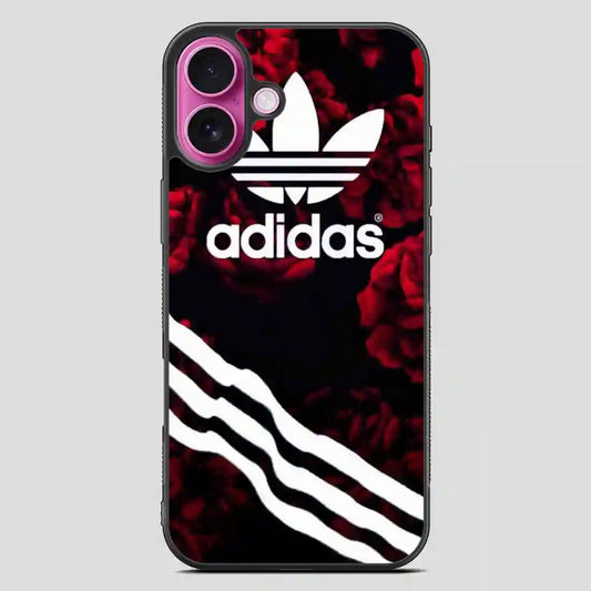 Adidas Red Color iPhone 16 Plus Case