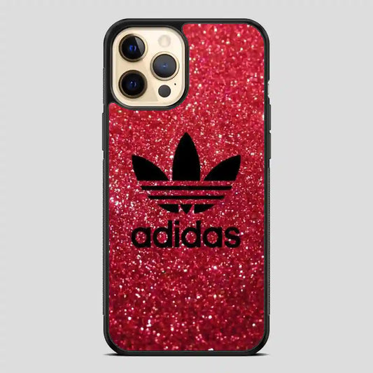 Adidas Red Glitter iPhone 12 Pro Case