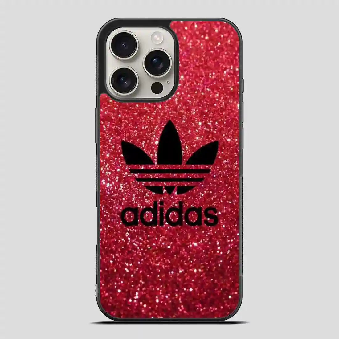 Adidas Red Glitter iPhone 16 Pro Max Case