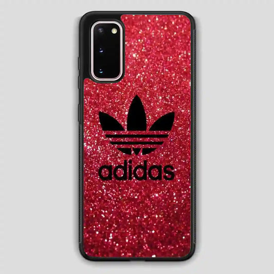 Adidas Red Glitter Samsung Galaxy S20 Case