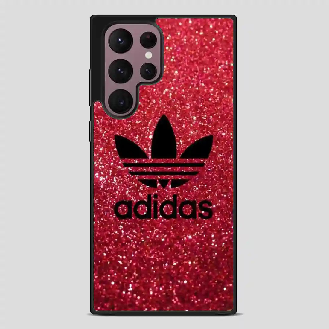 Adidas Red Glitter Samsung Galaxy S22 Ultra Case