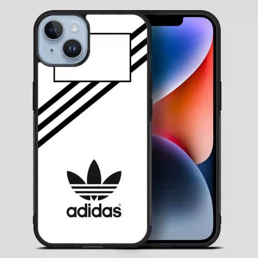 Adidas White Strip iPhone 14 Plus Case