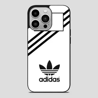 Adidas White Strip iPhone 14 Pro Case