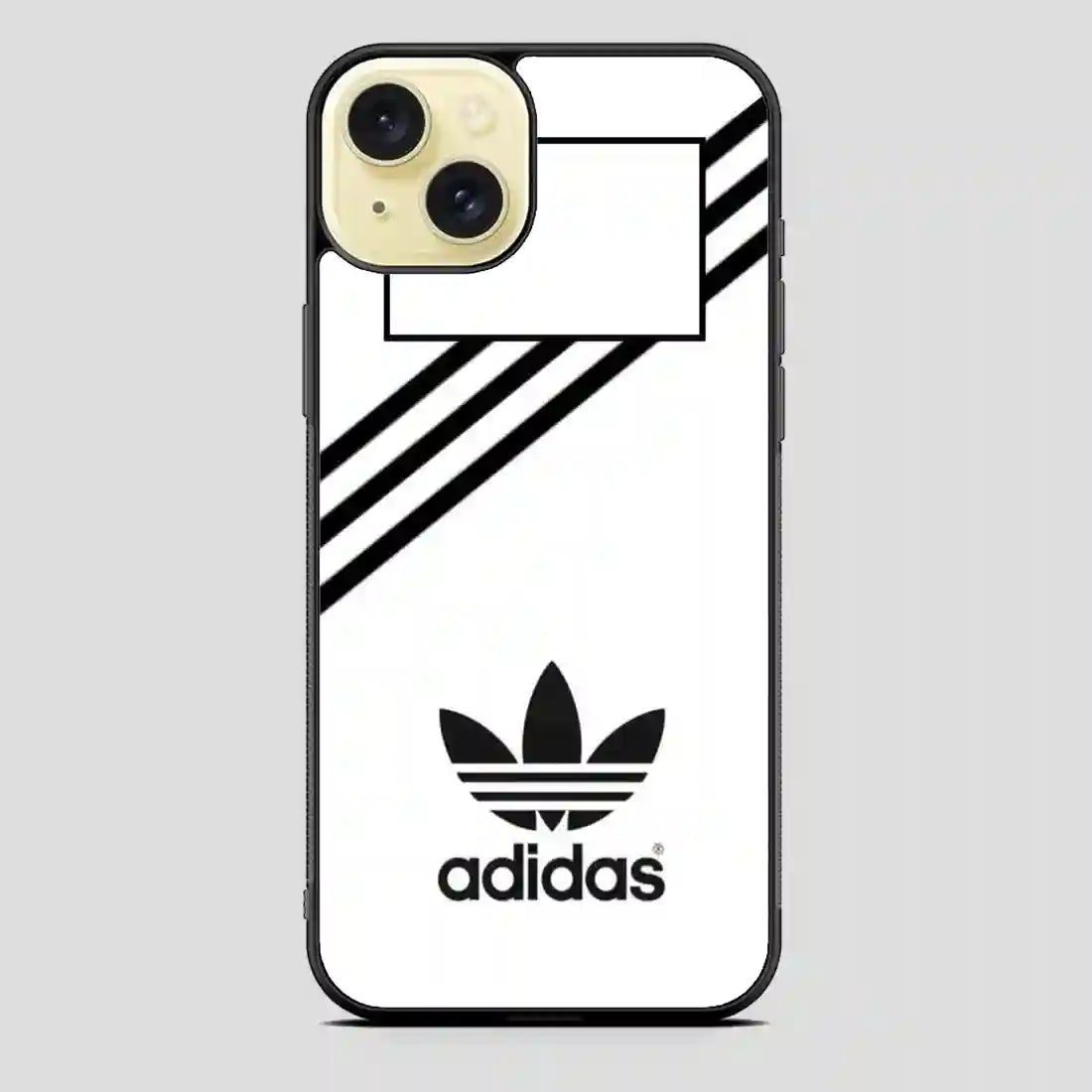 Adidas White Strip iPhone 15 Plus Case