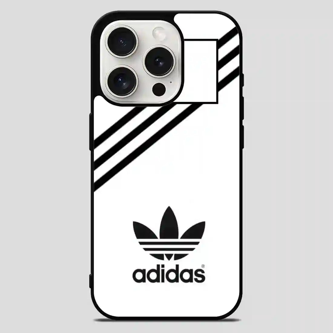 Adidas White Strip iPhone 15 Pro Max Case