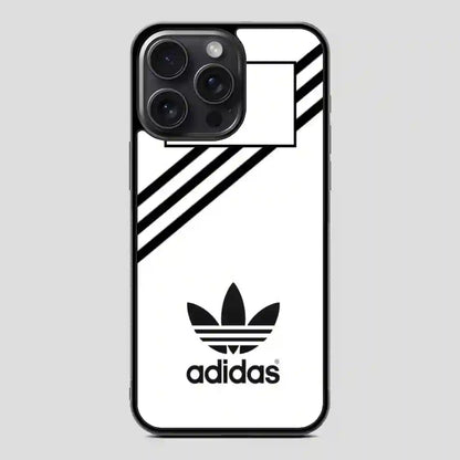 Adidas White Strip iPhone 15 Pro Case