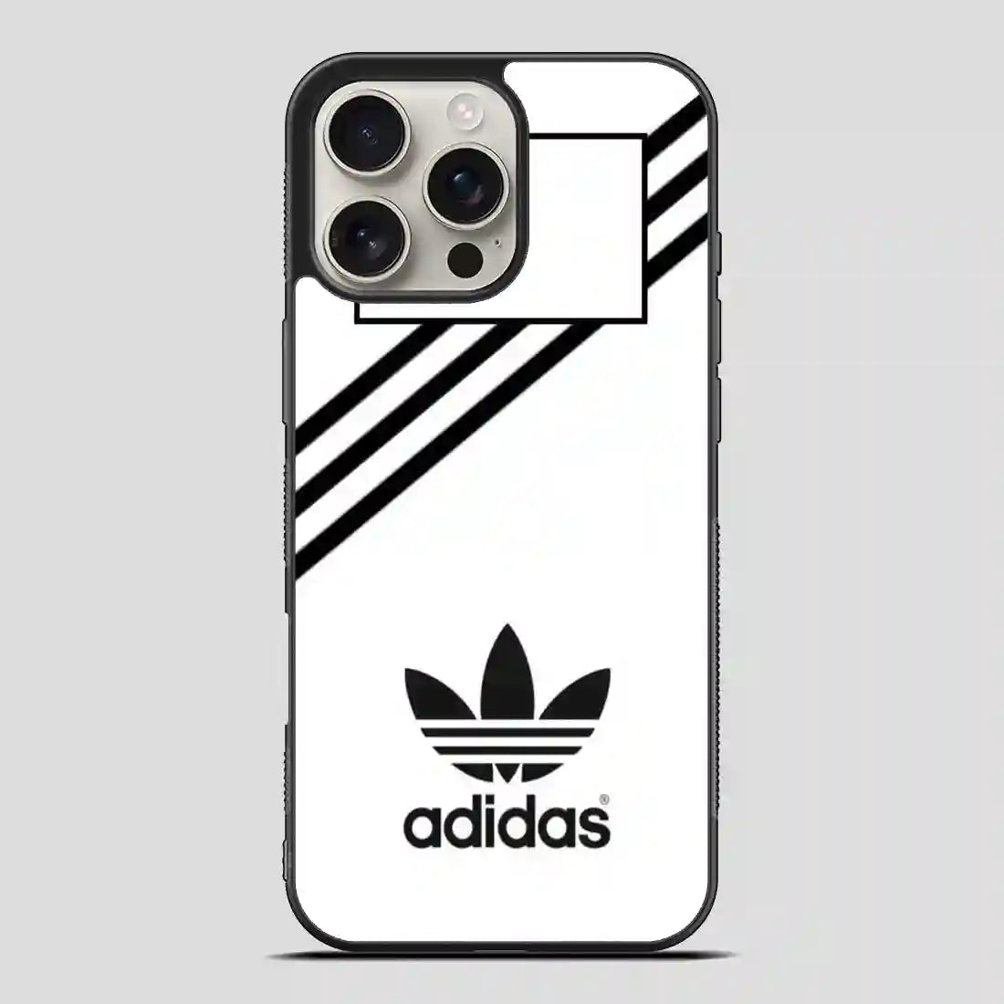 Adidas White Strip iPhone 16 Pro Max Case