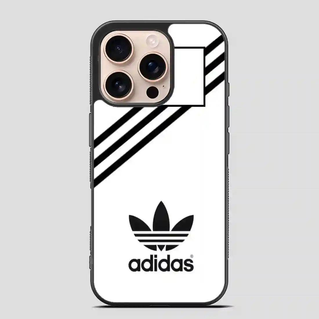 Adidas White Strip iPhone 16 Pro Case