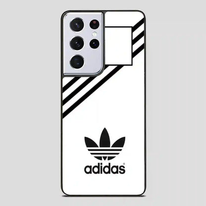 Adidas White Strip Samsung Galaxy S21 Ultra Case