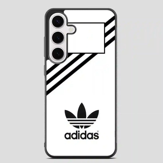 Adidas White Strip Samsung Galaxy S24 Plus Case