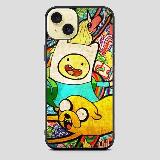 Adventure Time Beautiful Hand Drawn iPhone 15 Plus Case