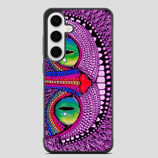 Alice In Wonderland Cat Purple Samsung Galaxy S24 Plus Case