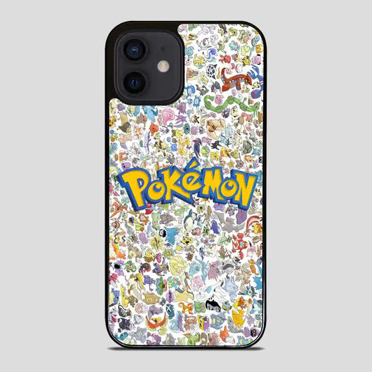 All Pokemon Caracter Collage iPhone 12 Mini Case