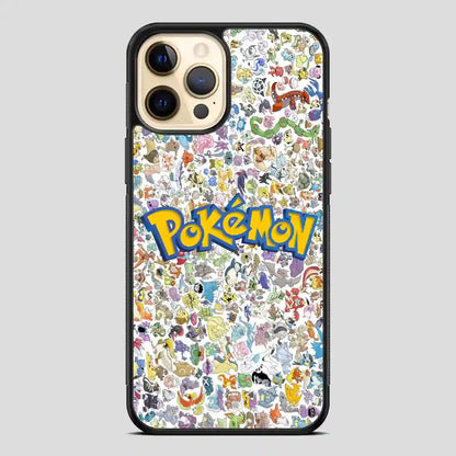 All Pokemon Caracter Collage iPhone 12 Pro Case