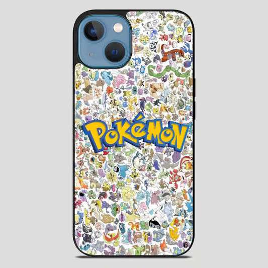 All Pokemon Caracter Collage iPhone 13 Case