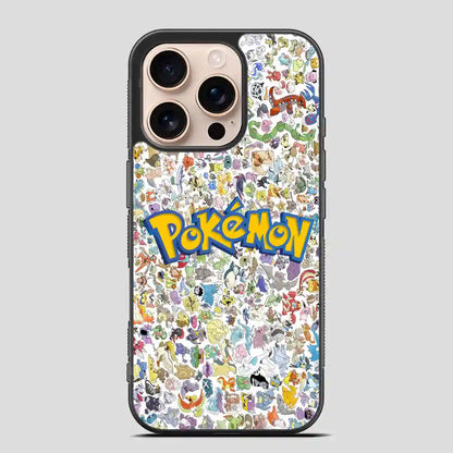 All Pokemon Caracter Collage iPhone 16 Pro Case