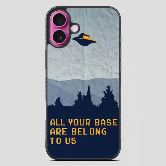 All Your Base Are Belong To Us iPhone 16 Plus Case