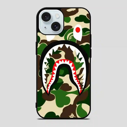 Army Bape Shark iPhone 15 Case