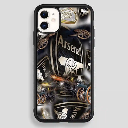 Arsenal Football Club Collage Gold iPhone 12 Case