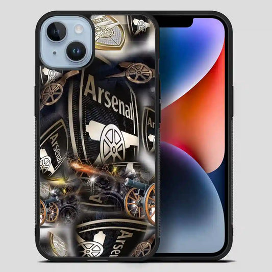 Arsenal Football Club Collage Gold iPhone 14 Plus Case