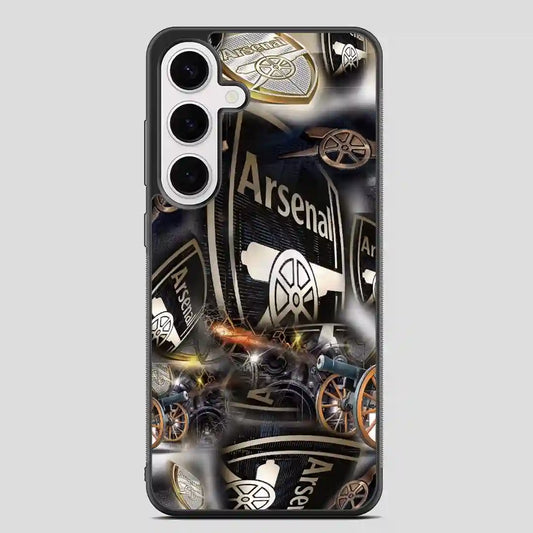 Arsenal Football Club Collage Gold Samsung Galaxy S24 Plus Case