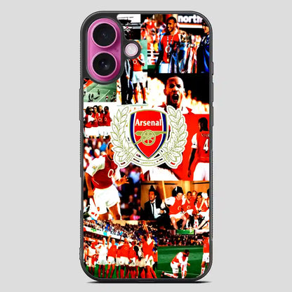 Arsenal Football Club Collage iPhone 16 Plus Case