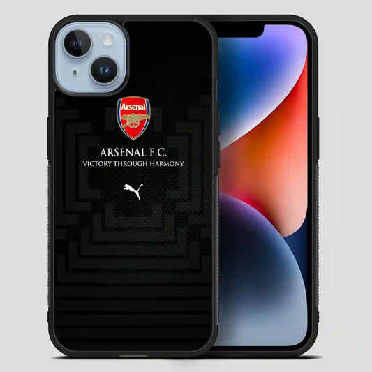 Arsenal Football Club Victory Through Harmony iPhone 14 Plus Case