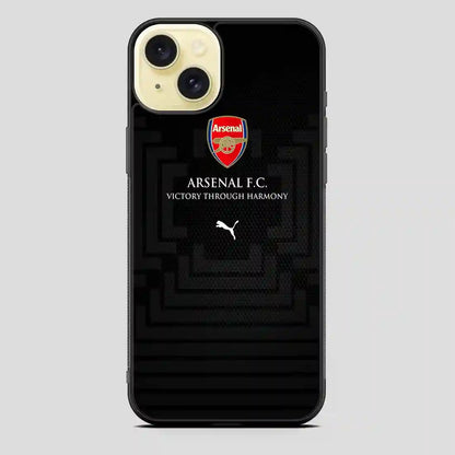 Arsenal Football Club Victory Through Harmony iPhone 15 Plus Case