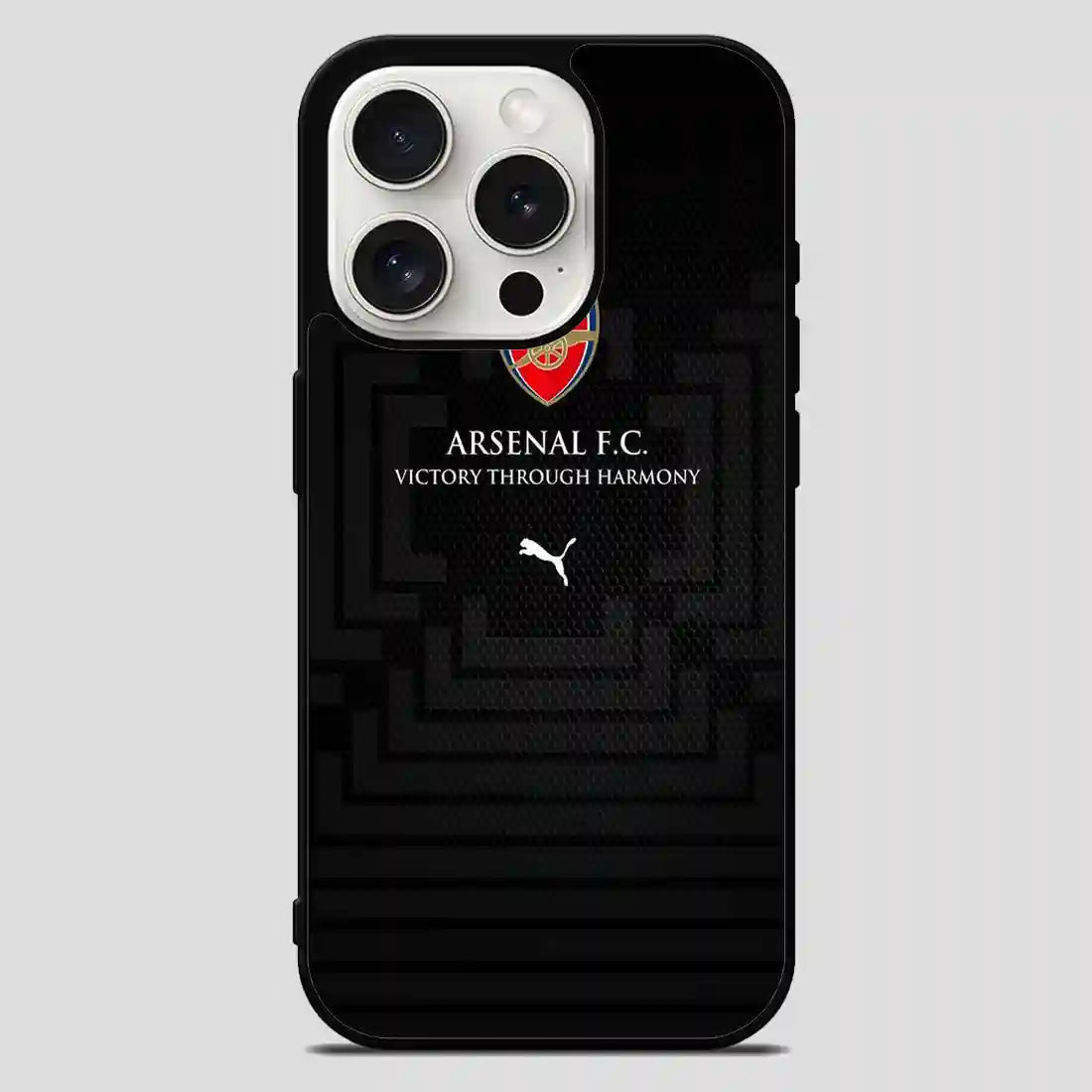 Arsenal Football Club Victory Through Harmony iPhone 15 Pro Max Case