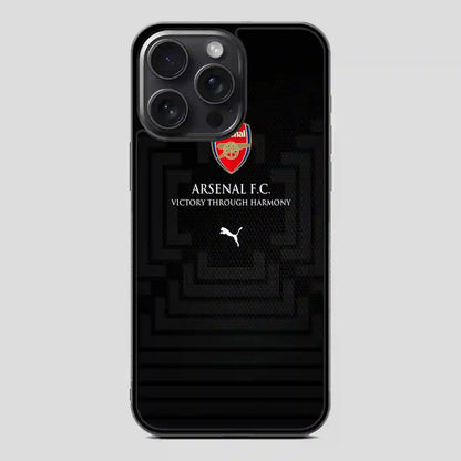 Arsenal Football Club Victory Through Harmony iPhone 15 Pro Case