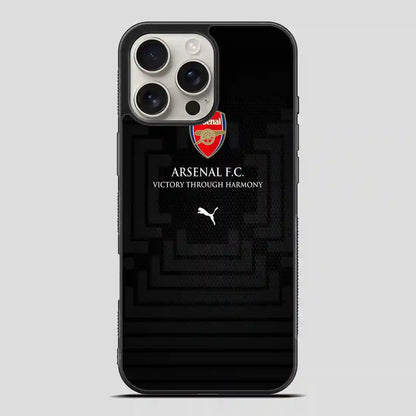 Arsenal Football Club Victory Through Harmony iPhone 16 Pro Max Case