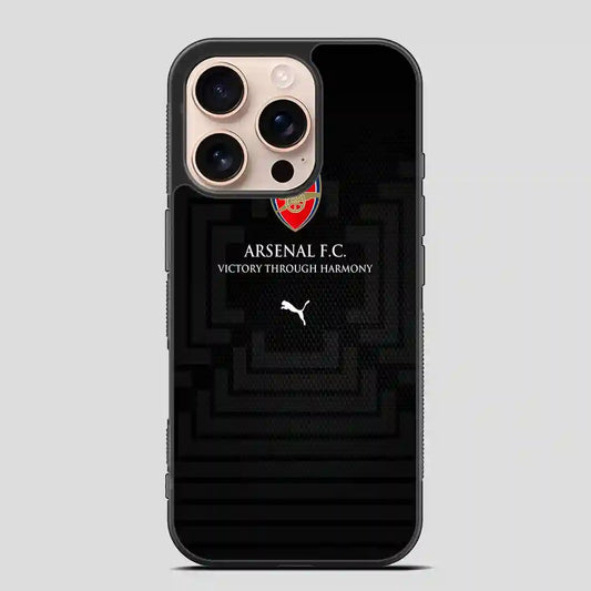 Arsenal Football Club Victory Through Harmony iPhone 16 Pro Case