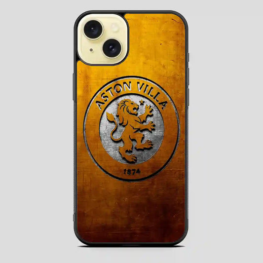 Aston Villa Gold Logo iPhone 15 Plus Case