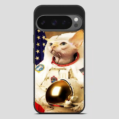 Astronaut Cat Retro Google Pixel 9 Pro Case