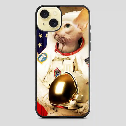 Astronaut Cat Retro iPhone 15 Plus Case