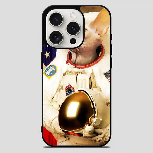 Astronaut Cat Retro iPhone 15 Pro Max Case