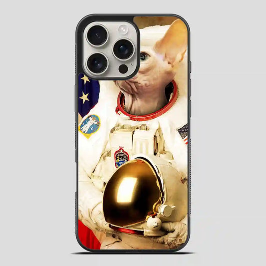 Astronaut Cat Retro iPhone 16 Pro Max Case