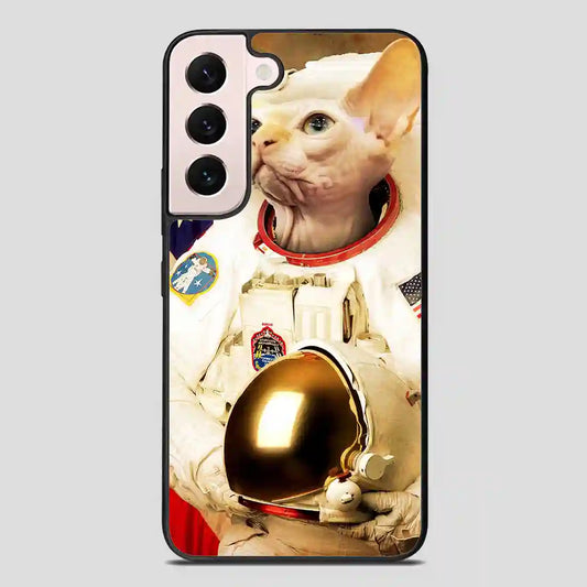 Astronaut Cat Retro Samsung Galaxy S22 FE Case