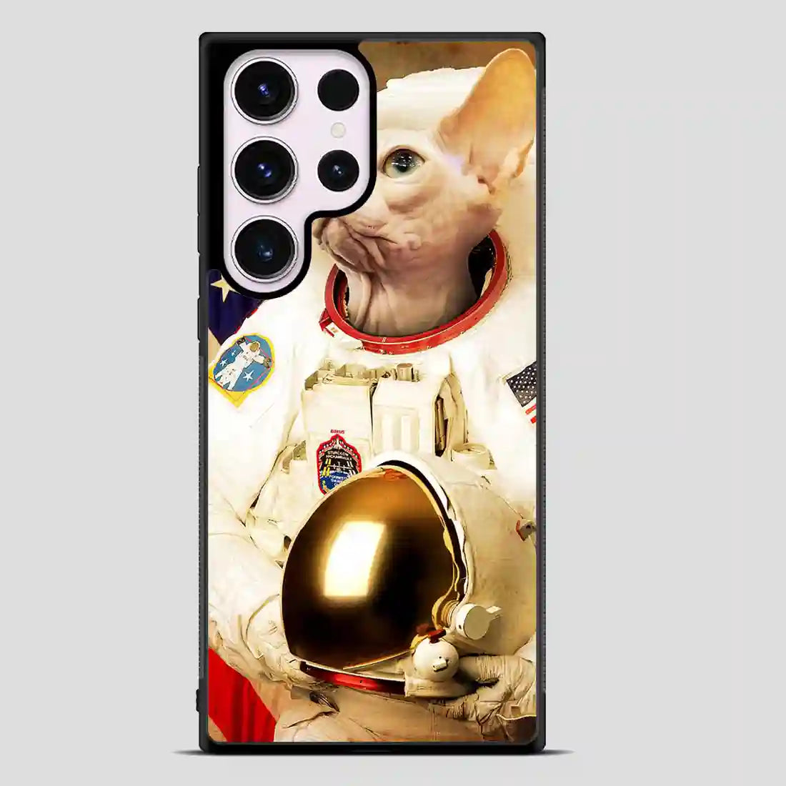 Astronaut Cat Retro Samsung Galaxy S23 Ultra Case