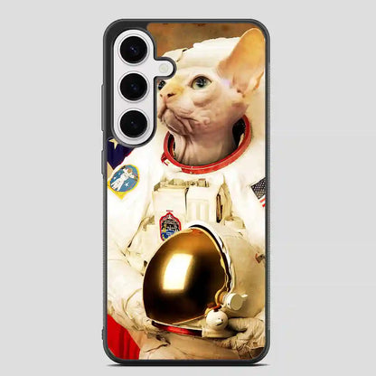 Astronaut Cat Retro Samsung Galaxy S24 FE Case